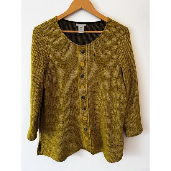 Womens Multiples Pullover Long Sleeve Shirt Top Unique Buttons Lagenlook Sz M L - Picture 1 of 8